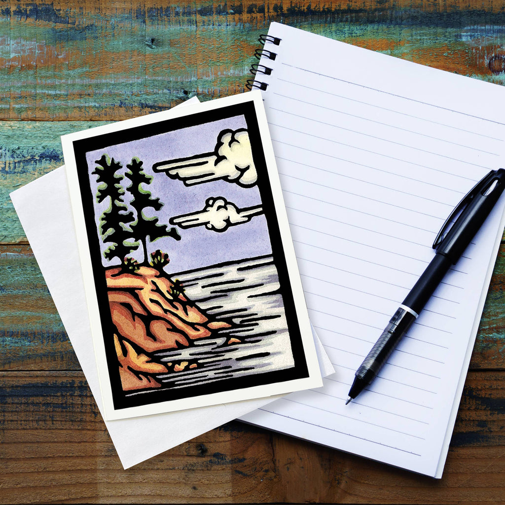 Greeting Card Rocky Shore
