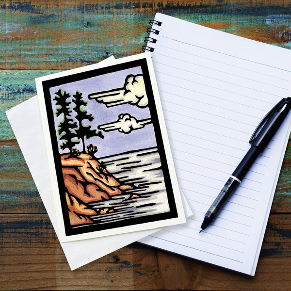 Greeting Card Rocky Shore