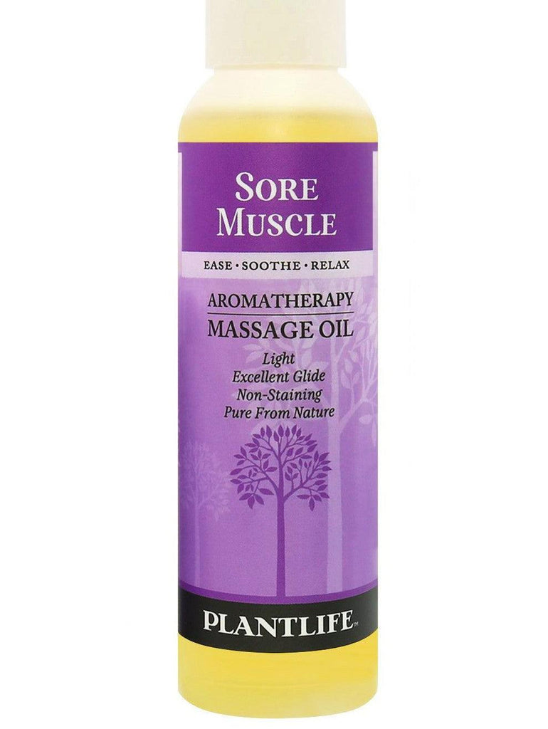 Aceite de masaje Plantlife para dolores musculares, 4 oz.