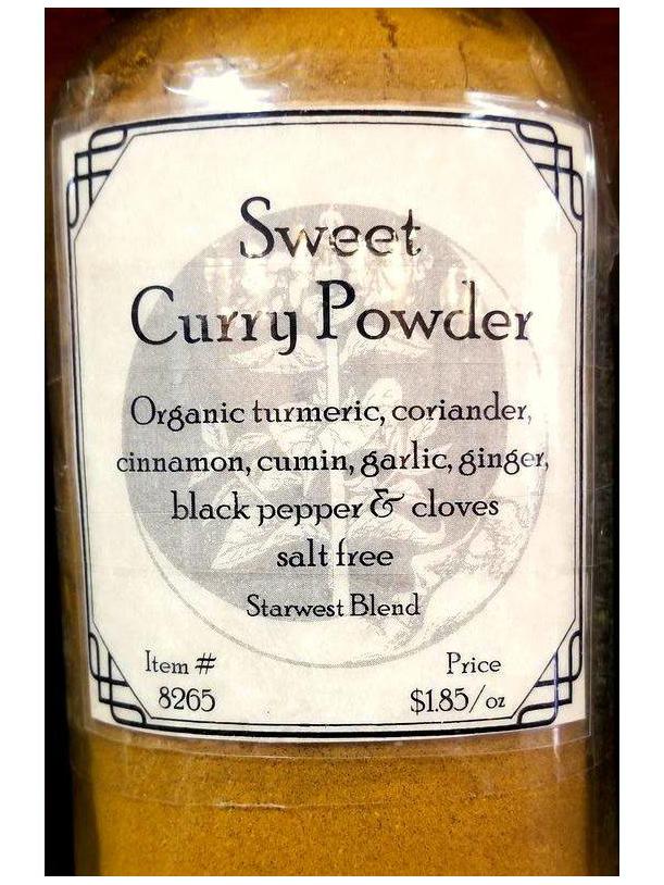 Polvo de curry dulce, orgánico, 1 oz