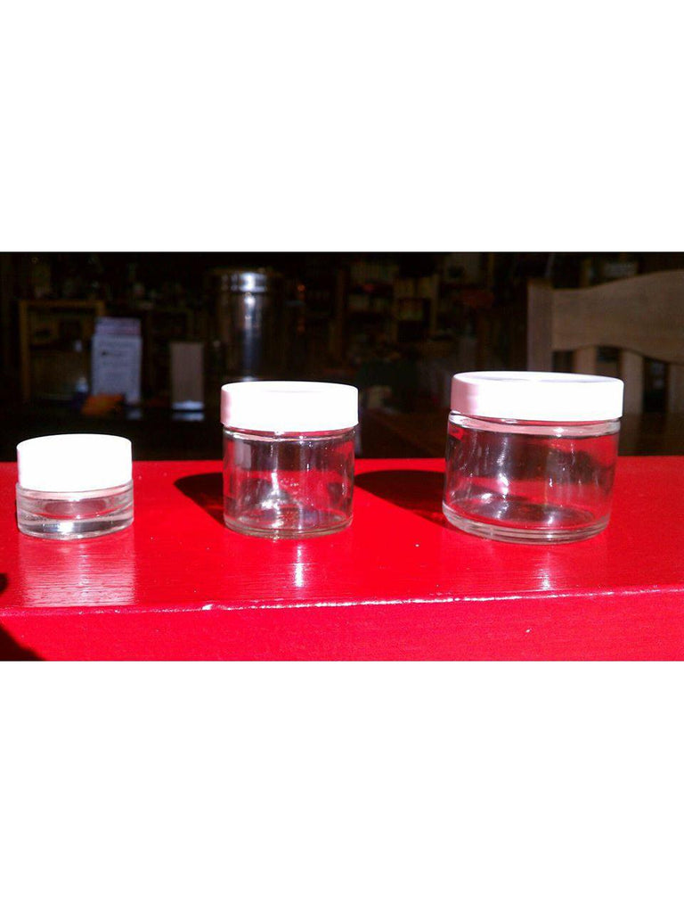 Frasco de vidrio transparente para ungüento de 1 oz