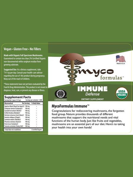 Mélange de poudre de défense immunitaire MycoFormulas, 1 oz