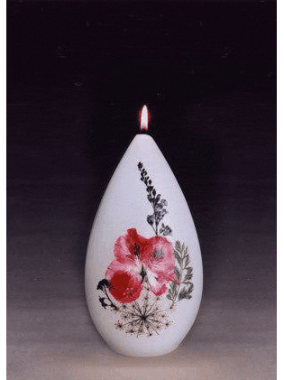 Vela de flores en forma de lágrima de Guinevere's Candles